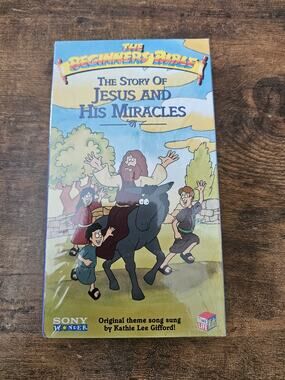 sealed 1996 VHS tape "The Beginner's Bible: The Story of Jesus and His Miracles"
